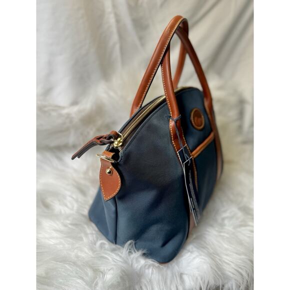 LIMITED TIME SALE $338 Dooney & Bourke Madeline Nylon Satchel Shoulder NAVY - Picture 5 of 8